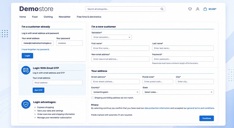 Magic Link & OTP Login Extension for Shopware 6