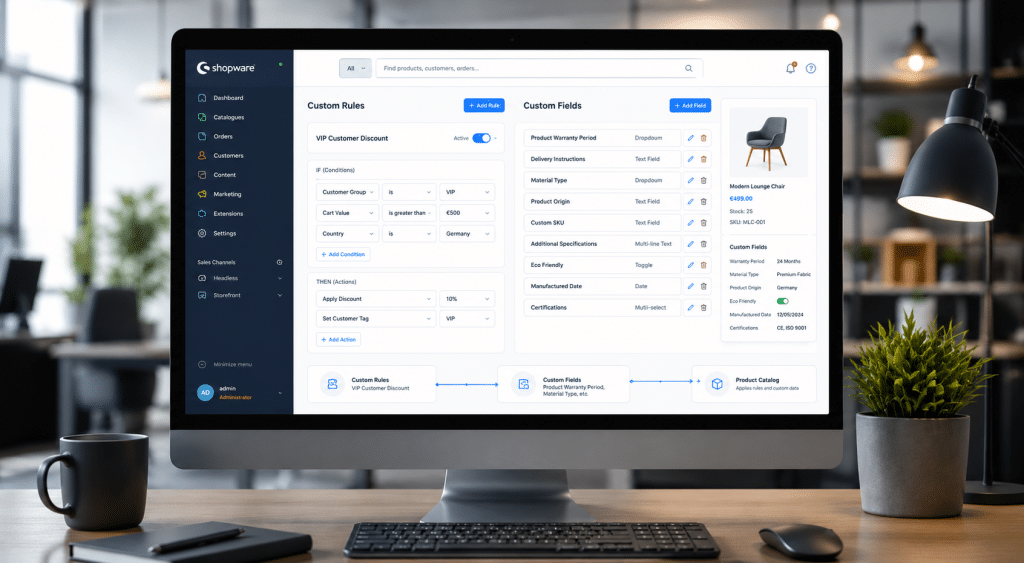 Shopware Custom Rules and Custom Fields