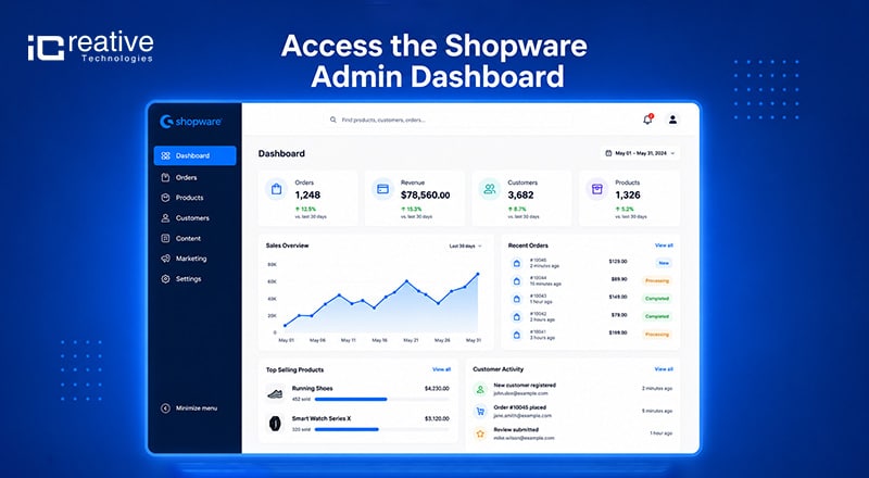 Access the Shopware Admin Dashboard