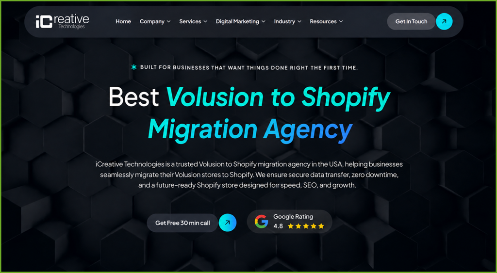 iCreative Technologies - Best Volusion to Shopify Migration Agency