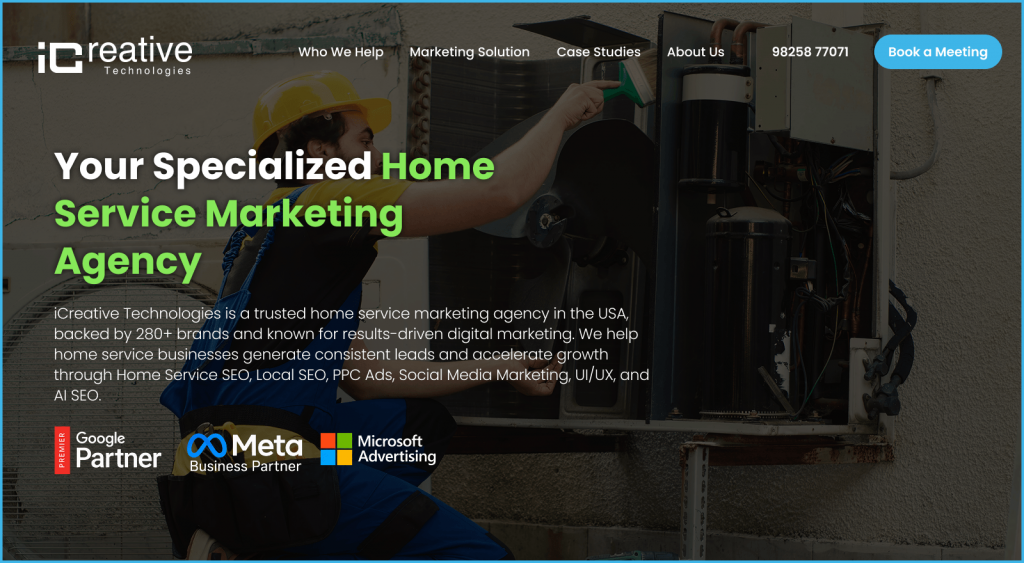 iCreative technologies is best certified Home Service Marketing Agency