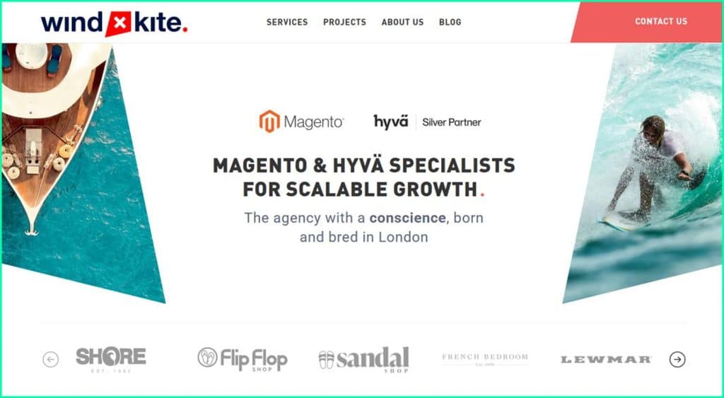 Wind and kite magento development and hyva theme
