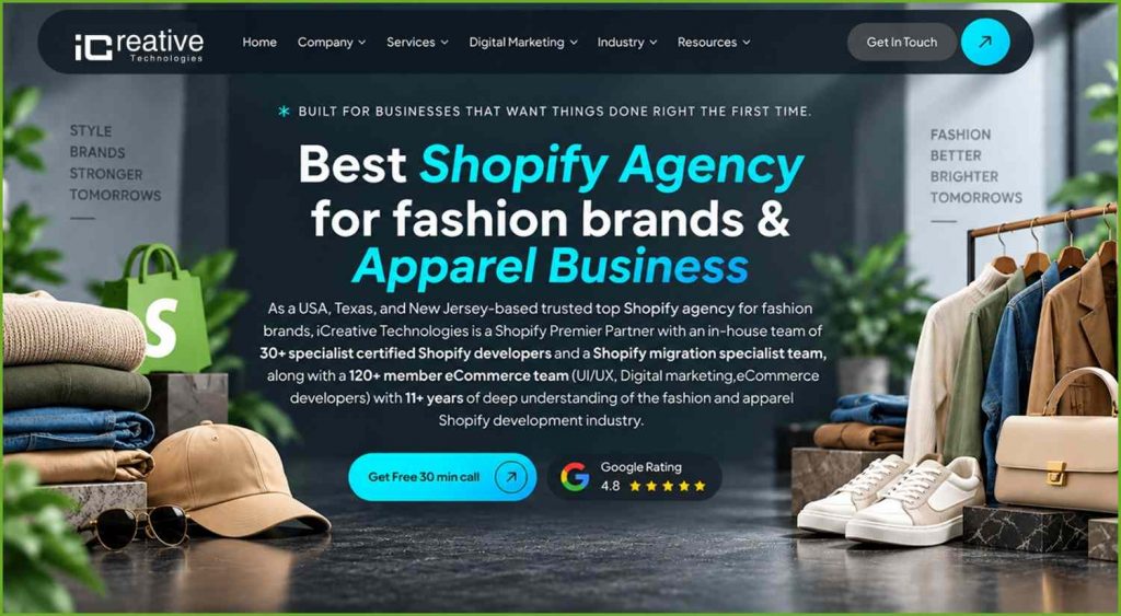 iCreative technolgies is Shopify Plus agency for fashion brands