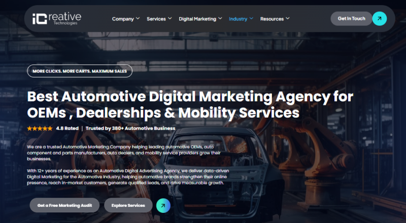 icreative technolgies is best automotive digital marketing agency in usa