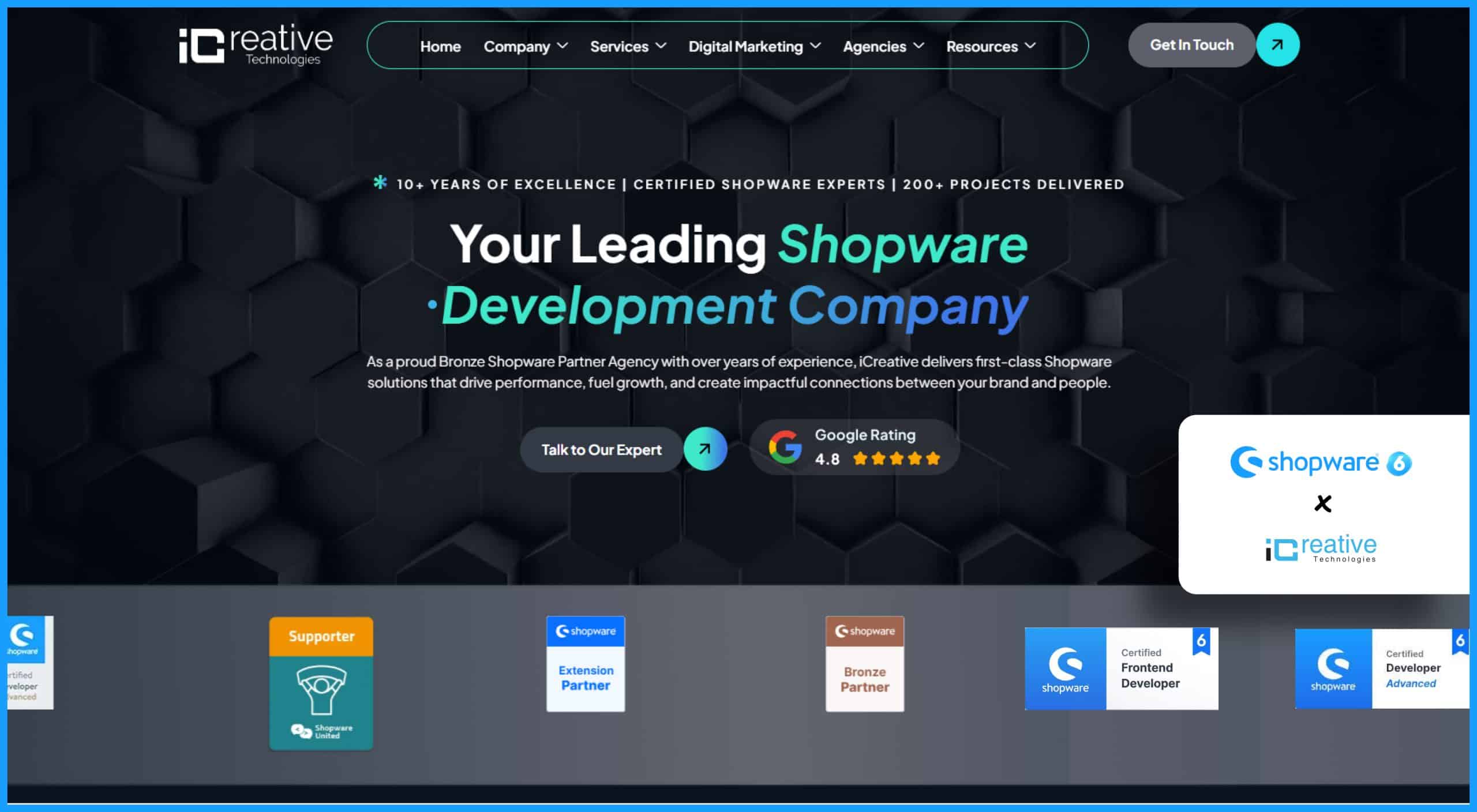 iCreative technologies - Leading Shopware development Services and Solution provider